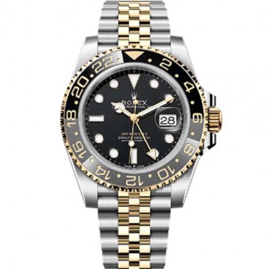 GMT-MASTER 2 YELLOW GOLD BEZEL BLACK GREY SELFWINDING